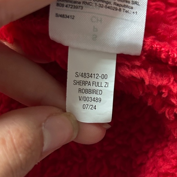 Old navy Sherpa red full zip jacket size small - Picture 5 of 5
